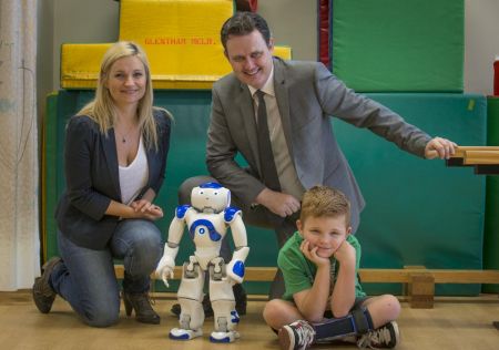 Robin Scott, NAO the robot and Miles 