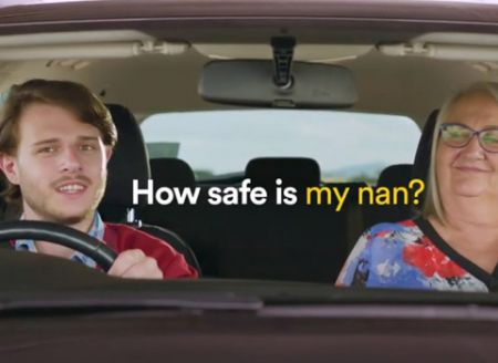 P plate driver and his Nan sitting in a car