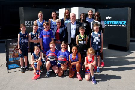 Victorian basketballers unite for road safety message