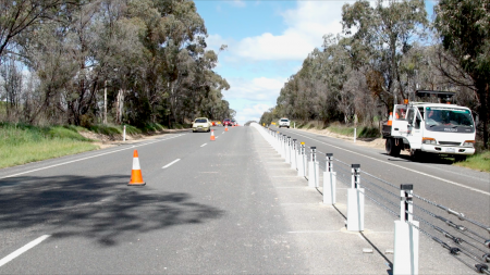  centre-line  road barrier