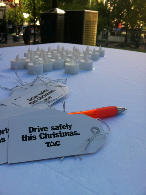 Ungiven gifts exhibition outside the State Library Victoria