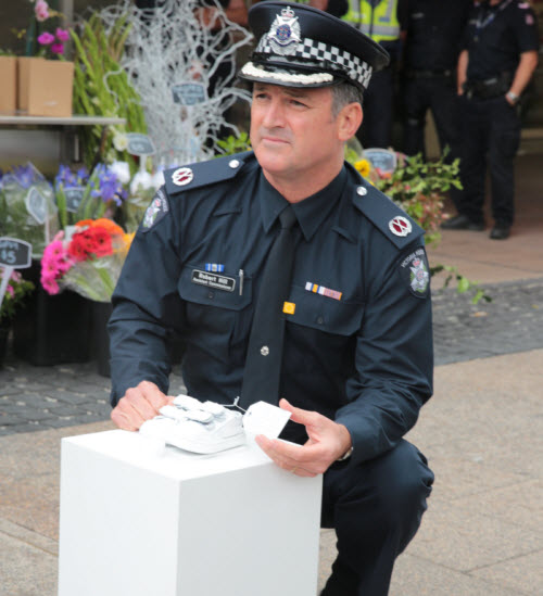 Commisoner Robert Hill with ungiven gift.