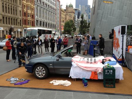 Sleeping in TAC Car bed 