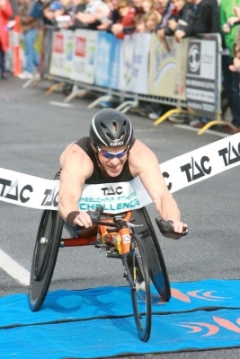 Brett McArthur crosses line